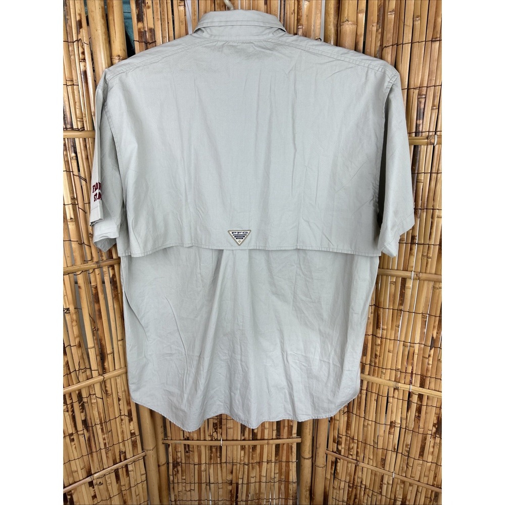 NWT Columbia PFG FSU Seminoles Short Sleeve Beige Vented Fishing Shirt XL VGC - Picture 12 of 16